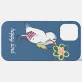 Cute Happy Bird Yellow Flower Case-Mate iPhone Case (Achterkant (horizontaal))