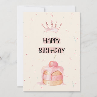 Cute Happy Birthday Card Kaart