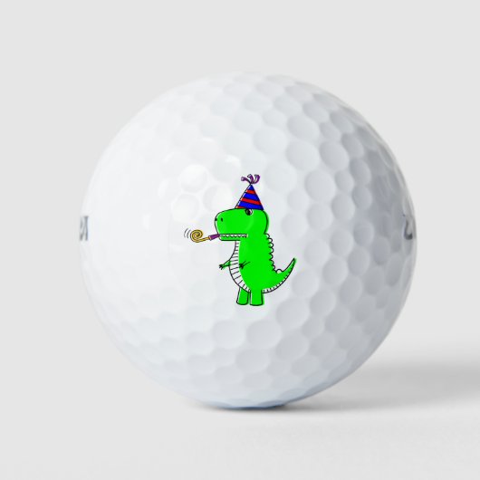 Cute Happy Birthday Dinosaur Golfballen (Voorkant)