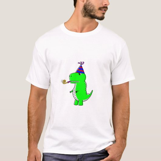 Cute Happy Birthday Dinosaur T-shirt (Voorkant)