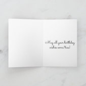 Cute Happy Birthday Giraffe Custom Name Kaart (Binnen)