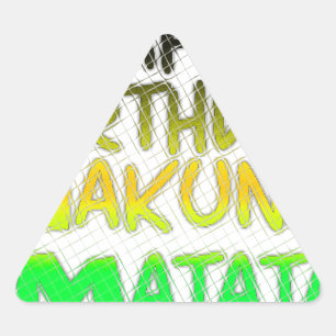 Cute Happy Birthday Hakuna Matata eco Inspirationa Driehoek Sticker