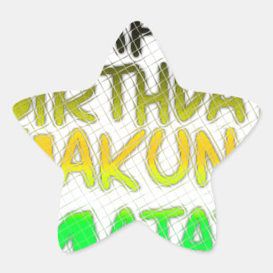 Cute Happy Birthday Hakuna Matata eco Inspirationa Ster Sticker