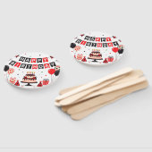 Cute Happy Birthday ladybug theme Handwaaier (Niet-gemonteerd)