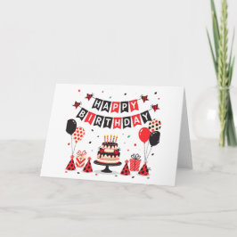 Cute Happy Birthday ladybug theme Kaart
