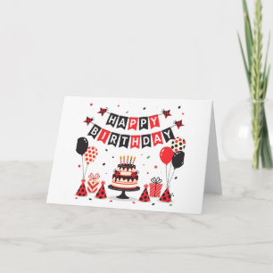 Cute Happy Birthday lieveheersbeestje thema Kaart