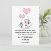 Cute Happy Birthday mama (Staand voorkant)