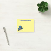 Cute happy blue motor cartoon post-it® notes (Kantoor)