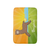 Cute happy brown alpaca cartoon badmat (Voorkant Verticaal)