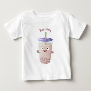 Cute happy bubble tea boba cartoon