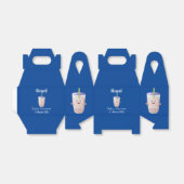 Cute happy bubble tea boba cartoon bedankdoosjes (Uitgevouwen)