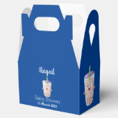 Cute happy bubble tea boba cartoon bedankdoosjes (Geopend)