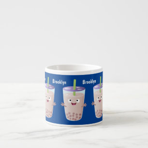 Cute happy bubble tea boba cartoon espresso kop