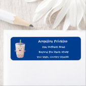 Cute happy bubble tea boba cartoon etiket (Insitu)