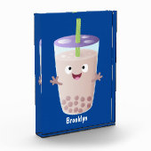 Cute happy bubble tea boba cartoon fotoblokken (Links)