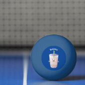Cute happy bubble tea boba cartoon pingpongballen (Net)