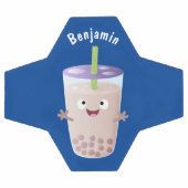 Cute happy bubble tea boba cartoon voetbal (Enkel)
