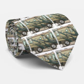 Cute Happy Camper Big RV Coach Motorhome Stropdas (Opgerold)