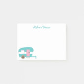 Cute Happy Camper Personalized Post-it Blocnote Post-it® Notes (Voorkant)