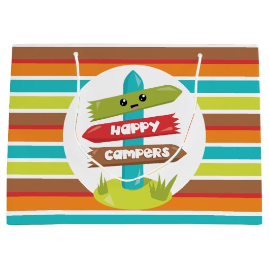 Cute Happy Campers-gebarentaal Large Cadeauzakje (Voorkant)