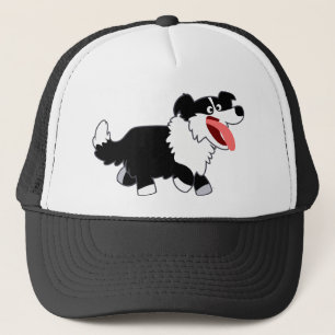 Cute Happy Cartoon Border Collie Pet