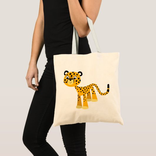 Cute Happy Cartoon Cheetah Bag Tote Bag (Voorkant (product))