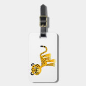 Cute Happy Cartoon Cheetah Bagagelabel (Voorkant verticaal)