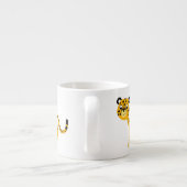 Cute Happy Cartoon Cheetah Espresso Mok (Achterkant)