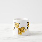 Cute Happy Cartoon Cheetah Espresso Mok (Voorkant)