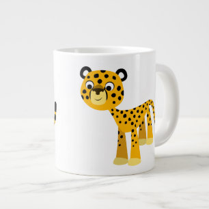 Cute Happy Cartoon Cheetah Jumbo Mok