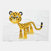 Cute Happy Cartoon Cheetah Kitchen Towel Theedoek (Horizontaal)