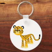 Cute Happy Cartoon Cheetah Sleutelhanger (Voorkant)