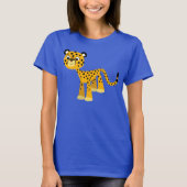 Cute Happy Cartoon Cheetah Women T-Shirt (Voorkant)