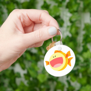 Cute Happy Cartoon Fish Sleutelhanger