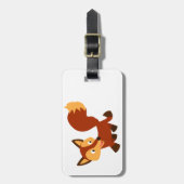 Cute Happy Cartoon Fox Bagagelabel (Voorkant verticaal)
