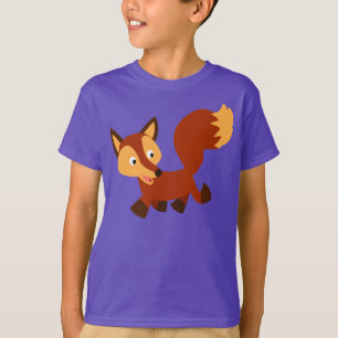 Cute Happy Cartoon Fox Children T-Shirt