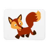 Cute Happy Cartoon Fox Flexible Magnet Magneet (Horizontaal)
