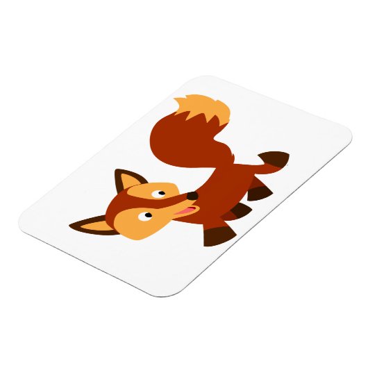 Cute Happy Cartoon Fox Flexible Magnet Magneet (Linkerzijde)