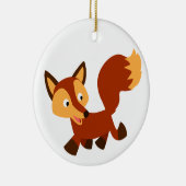 Cute Happy Cartoon Fox Ornament (Rechts)