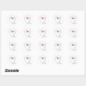 Cute Happy Cartoon Ghost Character Sticker (Feuille)