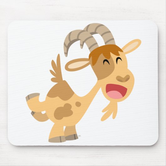 Cute Happy Cartoon Goat Mousepad Muismat (Voorkant)
