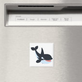 Cute Happy Cartoon Killer Whale Magnet (In Situ (Lave-vaisselle))