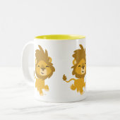 Cute Happy Cartoon Lion Mok (Voorkant links)