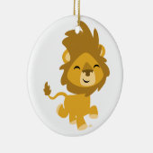 Cute Happy Cartoon Lion Ornament (Rechts)
