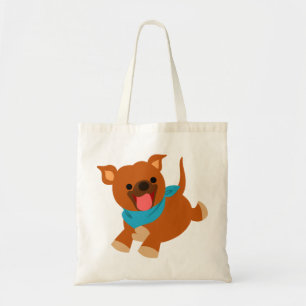 Cute Happy Cartoon Staffie Bag Tote Bag