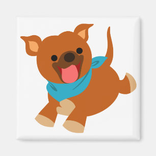 Cute Happy Cartoon Staffie Magnet Magneet