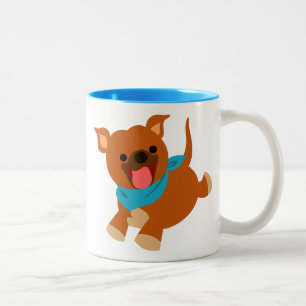 Cute Happy Cartoon Staffie Mok