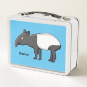 Cute happy cartoon tapir illustratie (Achterkant)