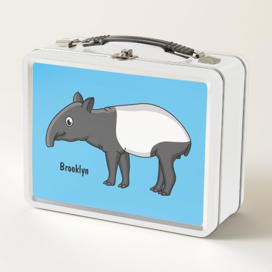 Cute happy cartoon tapir illustratie (Voorkant)