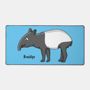 Cute happy cartoon tapir illustratie bureaumat